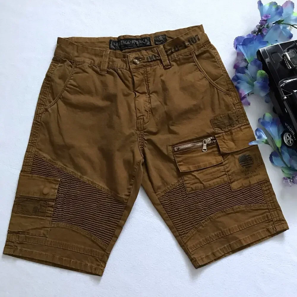 Heritage America NWOT Khaki Cargo Shorts Men W32 *Pls See Description*